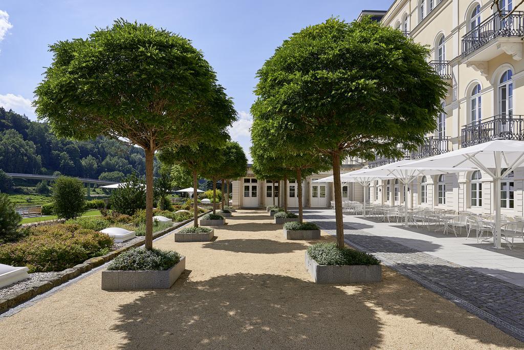 Hotel Elbresidenz An Der Therme Бад-Шандау Экстерьер фото The hotel's garden